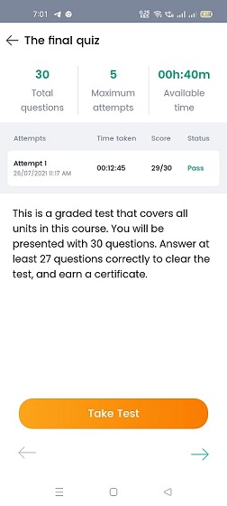 Take tests and view result 2 4